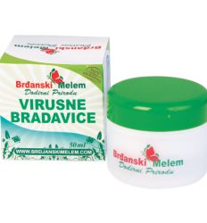 BRĐANSKI MELEM 50ml za negu kože tela namenjen protiv virusnih bradavica.Takođe uklanja kondilome,gljivice,seboreju,keratoze, seboreični i atopijski dermatitis.