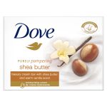 Dove SheaButter sapun 100g, za negu kože, sa osvežavajućim mirisom shea putera i tople vanile održava hidrataciju kože. Namenjen za lice, telo i ruke.