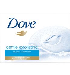 Dove GentleExfoliating sapun 100g za negu kože, nežno skida izumrle ćelije sa kože, ostavljajući kožu mekšom, glatkom i zdravom. Namenjen za lice, telo i ruke.