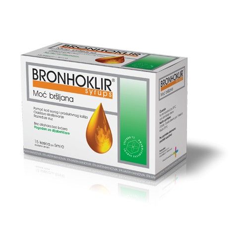 BRONHOKLIR sirup od bršljana u kesicama 15kom