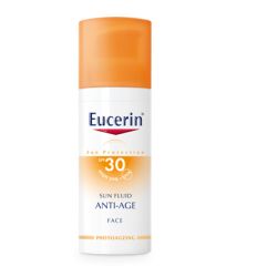 Eucerin SUN anti-age fluid SPF30 50ml namenjen za sve tipove kože, pruža visoki stepen UVA/UVB i HEVIS zaštite. Može se koristiti i kao podloga za šminku.
