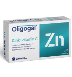 Oligogal Zn kapsule dodatak ishrani koji sadrži cink u kombinaciji sa vitaminom C koji jača imunitet i štiti organizam od oksidativnog stresa