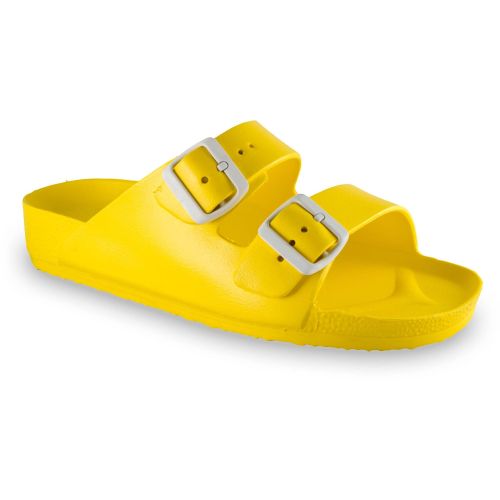 GRUBIN ženske papuče KAIRO LIGHT žute izrađene po jedinstvenom EVA materijalu, koji je vodootporan, ultra lak i jednostavan za održavanje.