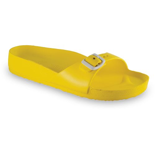 GRUBIN ženske papuče MADRID LIGHT žute izrađene po jedinstvenom EVA materijalu, koji je vodootporan, ultra lak i jednostavan za održavanje.