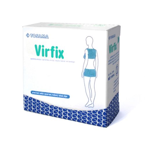 Virfix mrežica broj 3 (25m) je elastična sanitetska mreža u obliku cevi i namenjena za pričvršćivanje kompresa na rane za ruku, nogu i koleno.