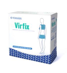 Virfix je elastična sanitetska mreža u obliku cevi i namenjena za pričvršćivanje kompresa na rane na različitim delovima tela