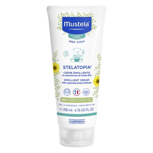 Mustela Stelatopia emolijentna krema 200ml - za sklonu atopijama i ekcemima - za osetljivu kozu bebe