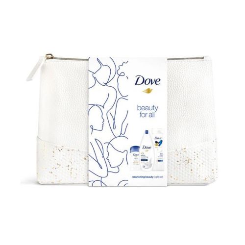 Za glatku kožu, Nourishing Secret Dove set u neseseru - Gel za tuširanje, losion i stik sa prepoznatljivom original Dove teksturom.