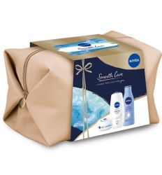 Osetitite promenu. Koristeći Nivea Smooth Care Set sa neseserom - Gel za tuširanje, mleko za telo i kremu, koža postaje meka i glatka.