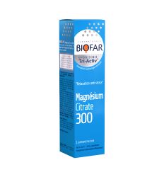 Biofar Citrate 300 TriActiv magnezijum kompleks vitamina namenjeni kod ublažavanja stresa i nervoze i smanjuju grčeve u mišićima.