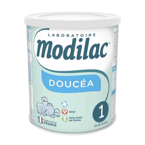 Modilac Doucéa 1 adaptirano mleko za bebe, za uzrast od 0 do 6 meseci, je mlečna formula sa laktoferinom specifično da zadovolji nutritivne potrebe odojčadi.