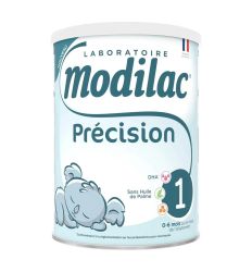 Modilac Précision 1 adaptirano mleko za bebe, od 0 do 6 meseci, je mlečna formula BEZ GLUTENA, specifično da zadovolji nutritivne potrebe odojčadi.