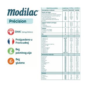 Modilac Précision 1, adaptirano mleko, od 0 do 6 meseci, 700gr