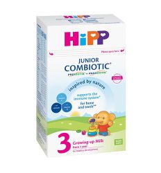 Hipp Combiotic 3 junior, adaptirano mleko, namenjeno za decu od prve godine starosti kao mlečni napitak za doručak, pre spavanja ili kao međuobrok. 