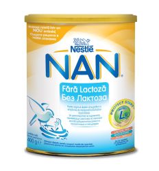 Nestlé NAN bez laktoze, mlečna formula, je pogodna za posebne prehrambene potrebe odojčadi, kada se ne doje ili se dohranjuju.