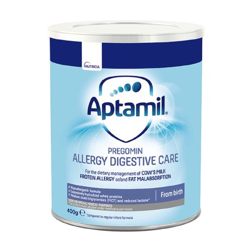 Aptamil Pregomin Allergy Digestive Care je posebno namenjena za odojčad kod kojih se javlja preosetljivost na hranu