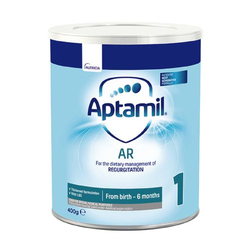 Aptamil AR (Anti-Regurgitation), 400gr, je adaptirana formula za bebe koje bljuckaju više nego je normalno.