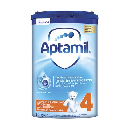 Aptamil 4 Easy pack, adaptirano mleko, u pakovanju od 800gr, namenjeno za decu stariju od 24. meseca života. 