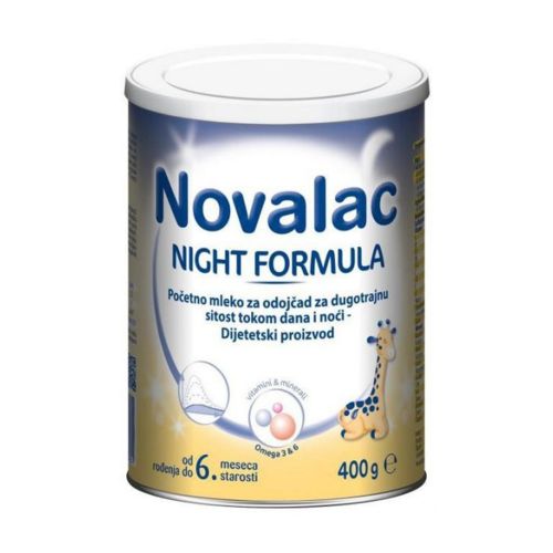 Novalac NF, mlečna formula je posebno namenjena za ishranu odojčadi koja su često gladna u toku dana, kao i za večerni ili noćni obrok.