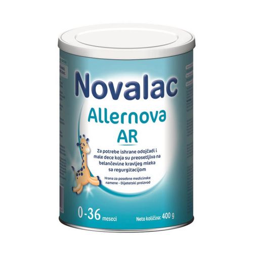 Novalac Allernova AR je hrana za posebne medicinske namene. Namenjena je deci preosetljivoj na proteine kravljeg mleka.