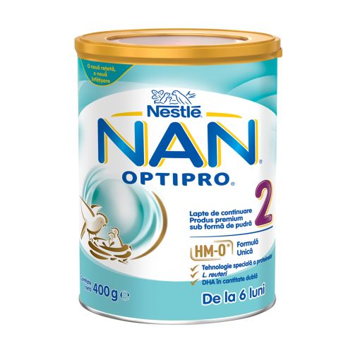 Néstle NAN 2 Optipro je adaptirana mlečna formula odojčad od 6. do 12. meseca sa dodatkom kulture Bifidobacterium lactis
