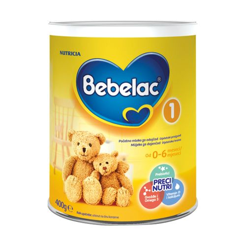 Bebelac 1, adaptirano mleko, namenjeno za bebe od rođenja do 6. meseca života, obogaćeno prebioticima, gvožđem i vitaminom D.