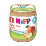 Hipp kaša Prva jabuka za odojčad, u pakovanju od 125g, namenjena za bebe uzrasta nakon navršenog 4. meseca.