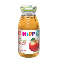 Hipp sok jabuka, u pakovanju od 200g, namenjen za bebe uzrasta nakon navršenog 4. meseca i malu decu.