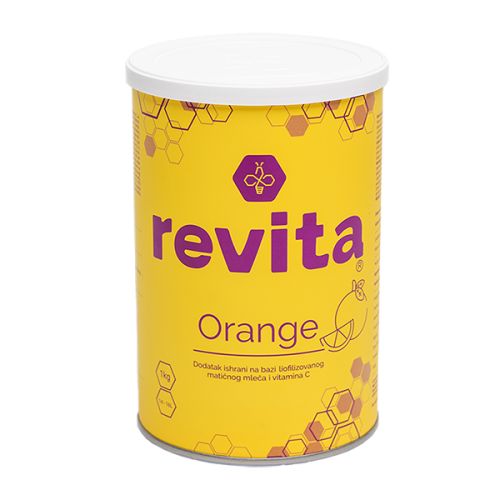 Revita orange je dodatak ishrani napravljen na bazi liofiliziranog matičnog mleča i vitamina C