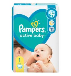 Pampers pelene active baby 1 (2-5kg) 43kom - pelene za bebe