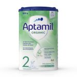 Aptamil 2 Organic 800g organsko adaptirano mleko za bebe namenjeno za uzrast od navršenih 6 meseci života, sa biljnim uljima, ali bez palminog ulja.