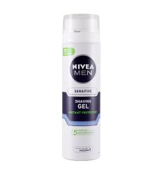 Nivea Men Sensitive gel za brijanje 200ml bez alkohola umiruje kožu sklonu iritacijama tokom brijanja. Možete poručiti online - Apoteka Živanović.