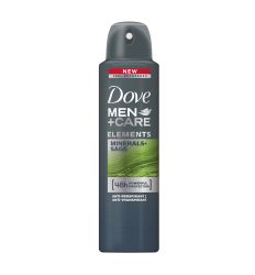Dove Men Antiperspirant u spreju, 150ml sa mineralima i esencijalnim uljem žalfije za 48-časovnu zaštitu od neprijatnih mirisa i osvežavajuće kontrole znojenja.