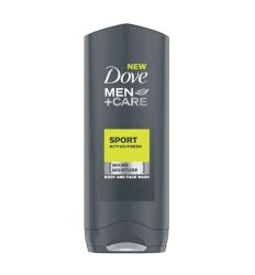 Dove Men Sport Active+Fresh gel za tuširanje 250ml posebno formulisano sredstvo za higijenu i negu kože lica i tela posle sportskih aktivnosti.