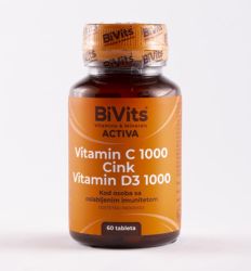 Bivits vitamin C+cink+vitamin D3,60kom za jačanje odbrane organizma od virusa i bakterija za osobe sa oslobljenim imunutetom i starijim osobama.