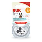 Nuk varalica silikon u kutiji Space Mickey Mouse 0-6m