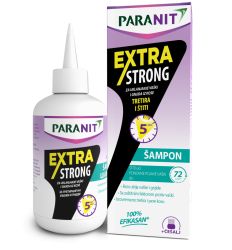 Paranit Extra šampon 100% efikasan u istrebljenju vaški za samo 5 minuta i gnjida za 10 minuta. Štiti kosu od vaški naredna 72h. Pakovanje 200ml + češalj.