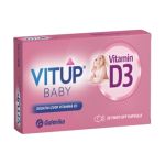 Vitup Baby twist-off kapsule sa vitaminom D3 namenjen novorođenčadima od 8.dana do navršenih godinu dana života.Ima ulogu u pravilnom razvoju i imunitetu deteta