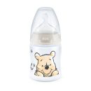 NUK plastična flašica First Choise + silikonskom cuclom 0-6m 150ml Winnie Pooth sa termo indikatorom