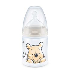 NUK plastična flašica First Choise + silikonskom cuclom 0-6m 150ml Winnie Pooth sa termo indikatorom