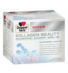 Doppelherz KOLLAGEN Beauty u pakovanju od 30 ampula sadrži kombinaciju odabranih nutrijenata za prirodno lepu kožu.