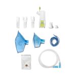 Set rezervnih delova za Norditalia inhalator u online prodaji, Apoteka Živanović sadrži posudu za lek, masku za decu i odrasle, nastavak za usta i nos i crevo.