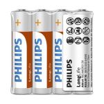 Philips LongLife baterije AAA R03 4 komada 1,5V, sa tehnologijom cink hlorida garantuje dug radni vek baterije do 3 godine.