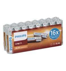 Philips LongLife baterije AA R6, 16 komada 1,5V idealne su za uređaje sa malom potrošnjom energije, kao što su aparat za pritisak i drugi digitalni aparati.