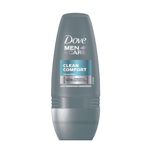 Dove Men+Care, antiperspirant, roll-on Clean Comfort, 50ml pruža 48-časovnu zaštitu od znojenja i neprijatnih mirisa, neostavljajući bele tragove na odeći.