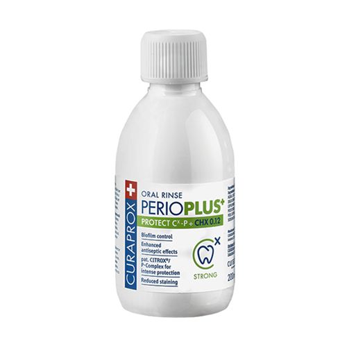 CURAPROX PerioPlus+ Protect, tečnost za ispiranje usta, za kratkotrajnu upotrebu,pruža postepenu antiseptičku podršku oralne higijene.