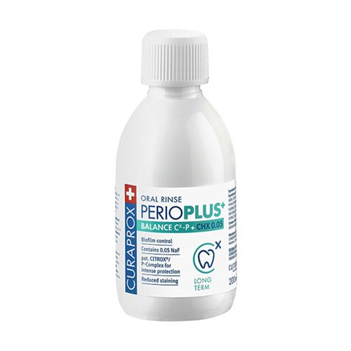 CURAPROX PerioPlus+ Balance, tečnost za ispiranje usta, za dugotrajnu upotrebu, Efikasan je kod pacijenata sa povećanim rizikom bolesti usne duplje.