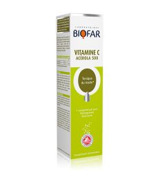 Biofar vitamin C Acerola 500 šumeće tablete, dobar izvor vitamina C. Smanjuju umor i iscrpljenost, povecavaju tonus i otpornost organizma.