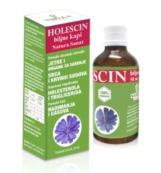 HOLESCIN kapi - prirodni tečni ekstrakt pet lekovitih biljaka. Rastvor za oralnu upotrebu protiv holesterola, triglicerida i masne jetre