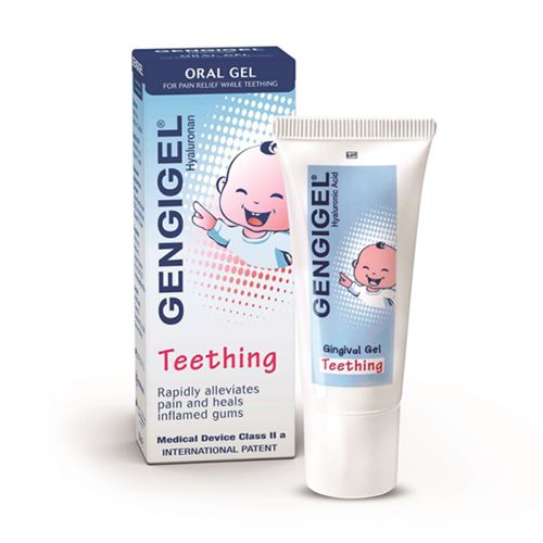 GENGIGEL Baby gel za uklanjanje simptoma kod izrastanja prvih zubica kod bebe. GENGIGEL Baby gel je gel za masažu desni.